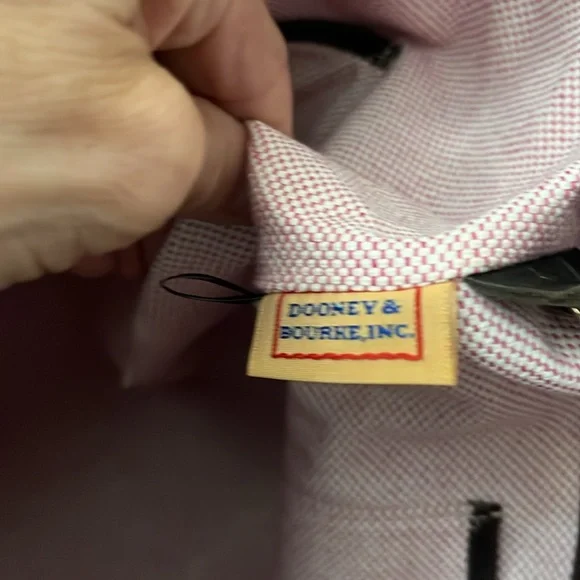 Dooney & Bourke Croco Embossed Genuine Leather Double Strap Tassel Bag Satchel - Picture 12 of 14